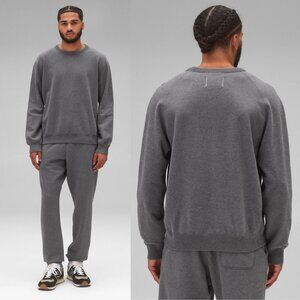 REIGNING CHAMP Midweight Terry Standard Crewneck Mens M Heather Carbon Casual